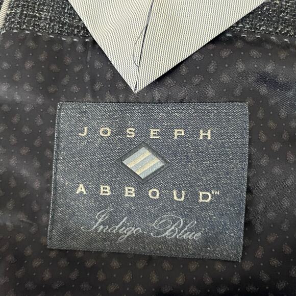 Joseph Abboud Mens 50 Regular Indigo Blue Tollegno 1900 Sport Coat Wool Blazer - Picture 4 of 15